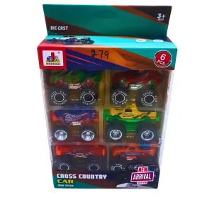 🚙 Cross Country Monster Truck Set – 6-Piece High-Speed Off-Road Cars