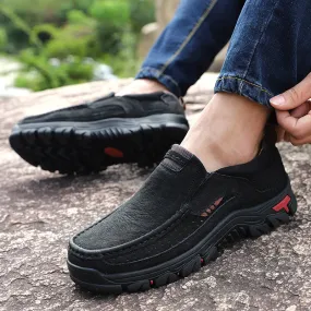 2024 New Genuine Leather Top Layer  Men's Shoes Low cut Soft Sole Hollow Breathable Outdoor Casual Shoes