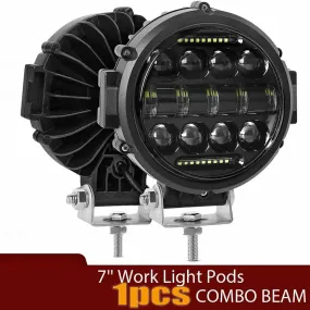 7-inch 69w Led  Lights Spotlight Super Bright Ip68 Waterproof