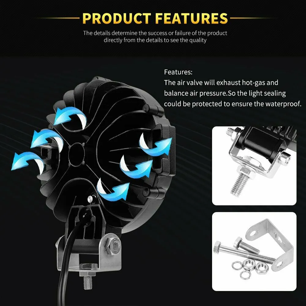 7-inch 69w Led  Lights Spotlight Super Bright Ip68 Waterproof