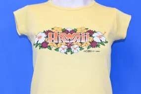 70s Hawaii Hibiscus Flowers Crazy Shirts t-shirt Women's Small