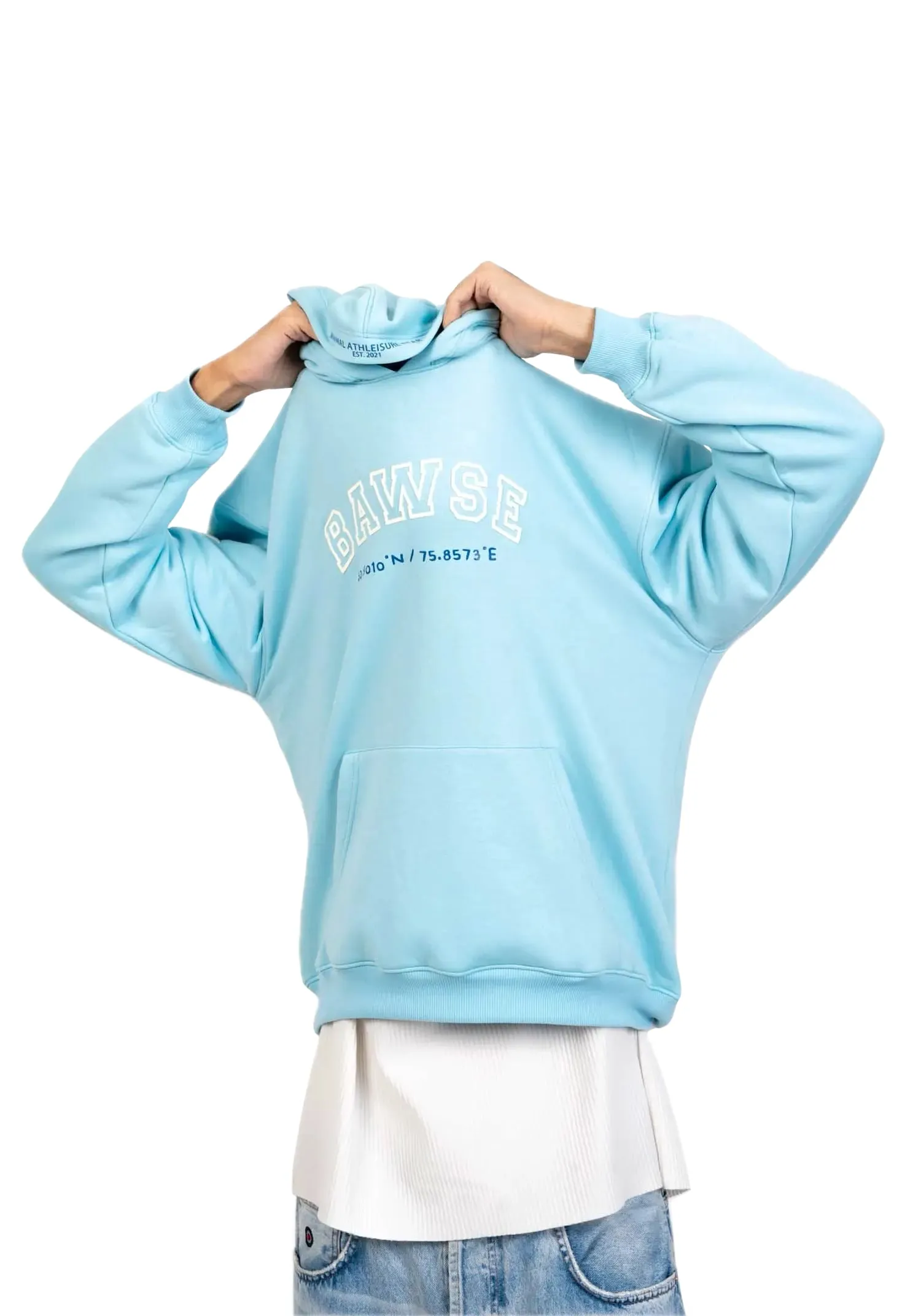 90s Hoodie - Powder Blue.
