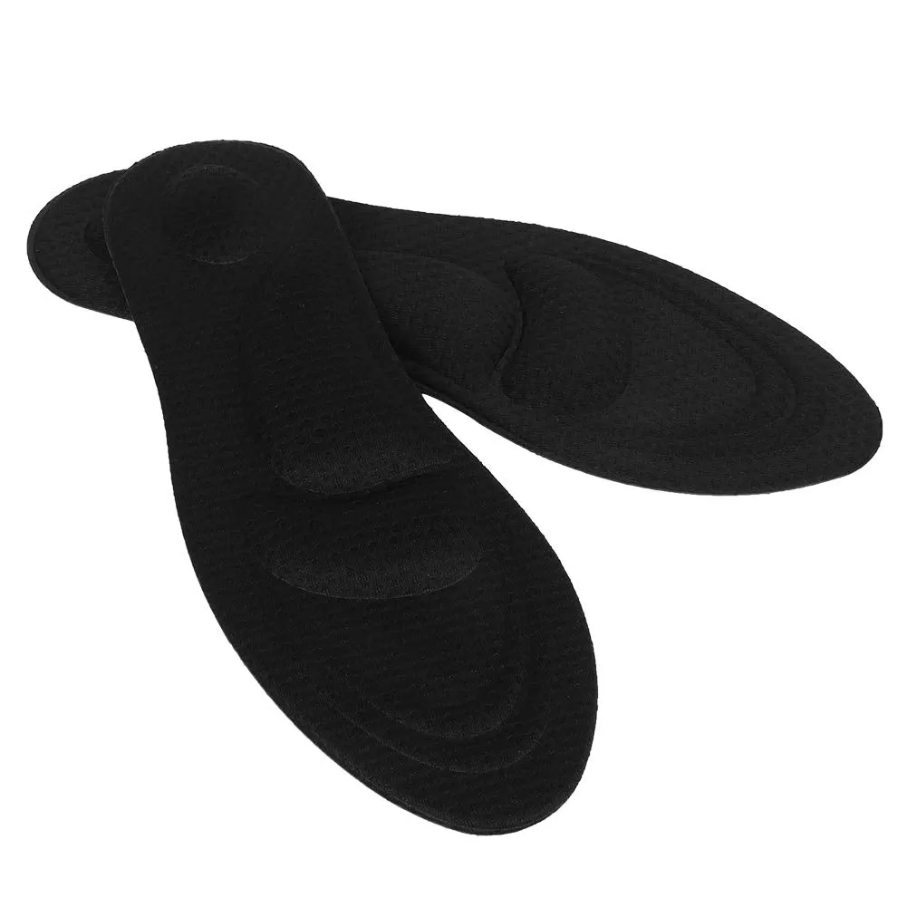 Alvinlite Shoes Insole, 2 Pair Orthotic Arch Support Insoles 4D Jacquard Shock Sweat Absorb Breathable Sponge Shoe Pad (Man-Black) Man Black