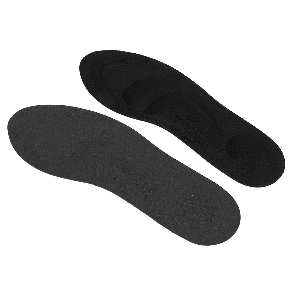 Alvinlite Shoes Insole, 2 Pair Orthotic Arch Support Insoles 4D Jacquard Shock Sweat Absorb Breathable Sponge Shoe Pad (Man-Black) Man Black