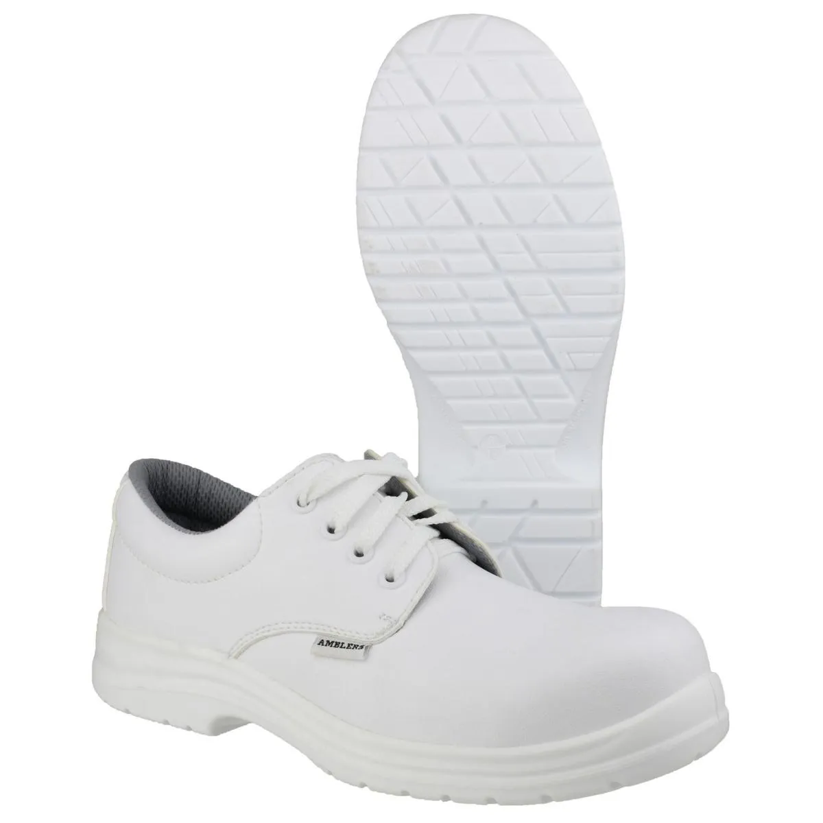Amblers Safety FS511 Metal-Free Water-Resistant Lace up Safety Shoe White