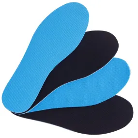 Amitataha 2 Pairs Breathable Insoles, Super-Soft, Sweat-Absorbent, Double-Colored and Double-Layered Shoe Inserts of Foam That Fit in Any Shoes (Blue/Black, 7-9 Women/6-7.5 Men) Blue/Black