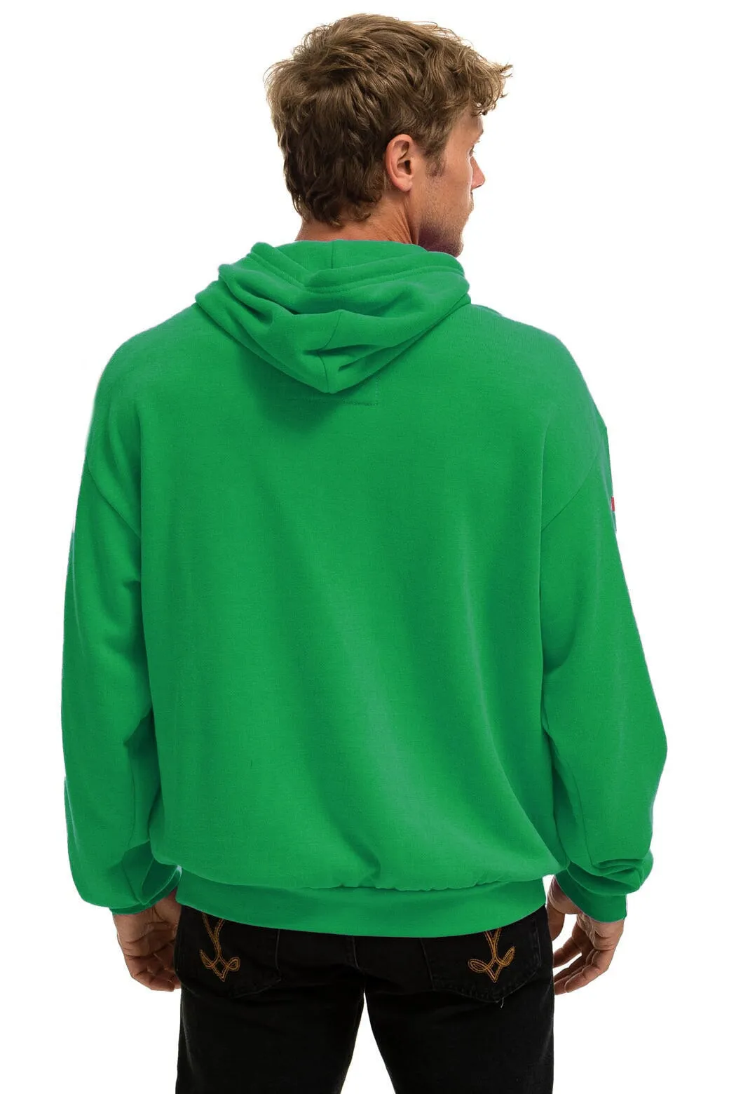 AVIATOR NATION ASPEN RELAXED PULLOVER HOODIE - KELLY GREEN