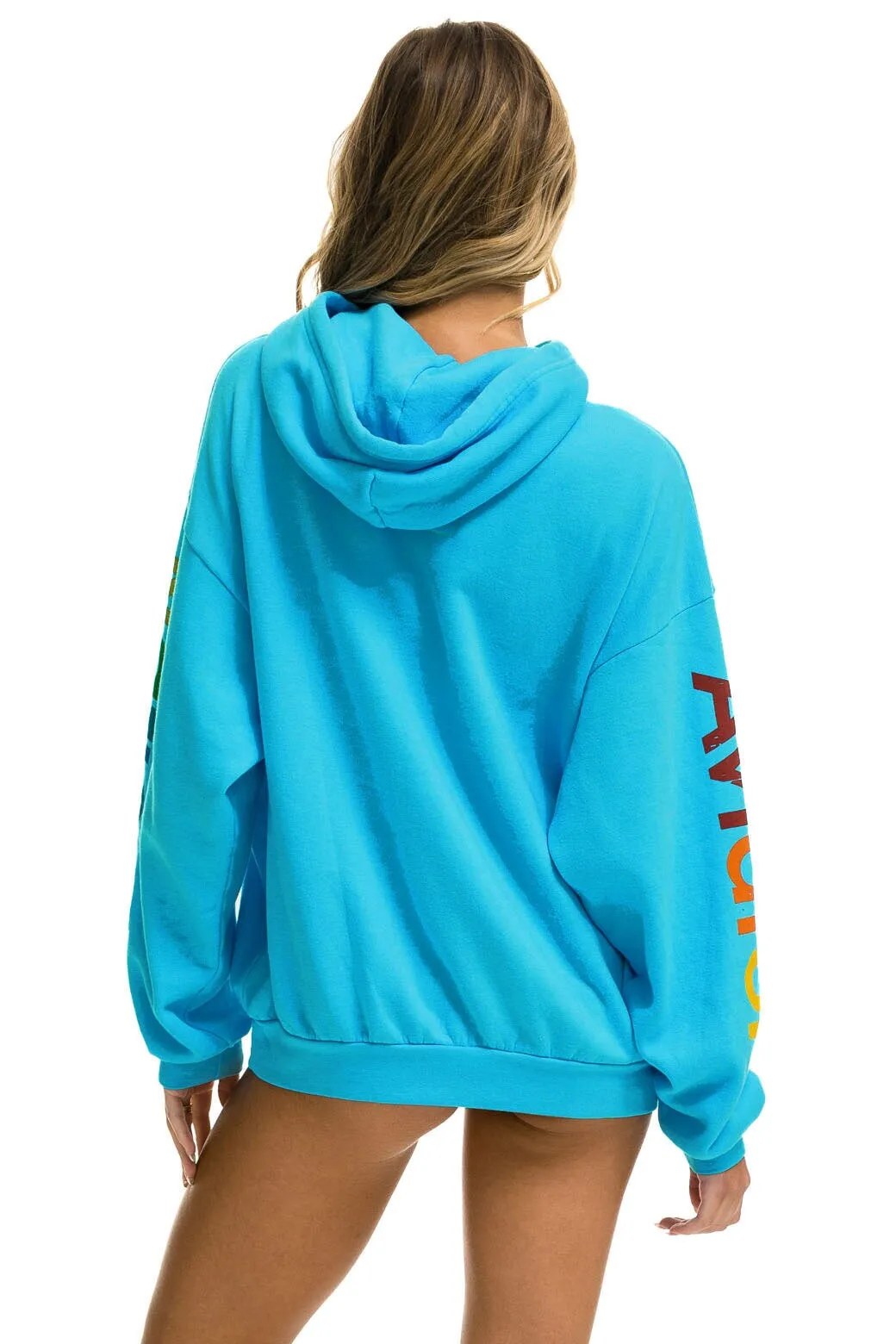 AVIATOR NATION NASHVILLE RELAXED PULLOVER HOODIE - NEON BLUE