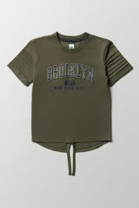 Brooklyn Tuxedo Short Sleeve T-Shirt Olive Green