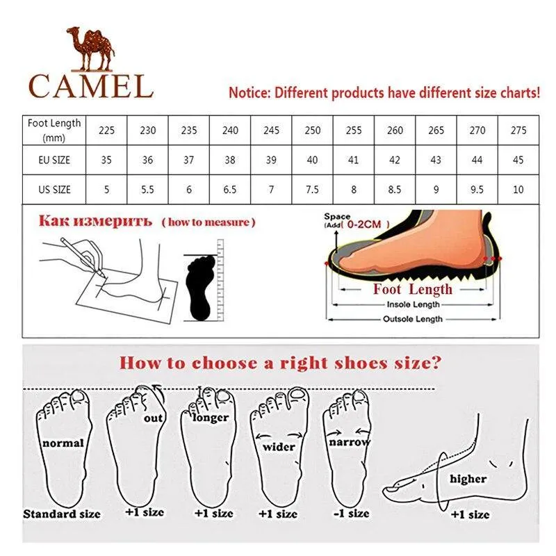 CAMEL Genuine Leather Men Shoes Retro Simple Casual Lace up Street