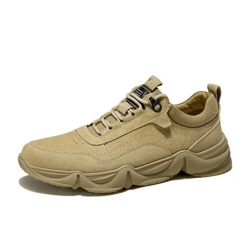 CAMEL Genuine Leather Men Shoes Retro Simple Casual Lace up Street