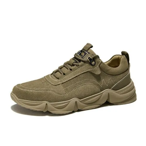 CAMEL Genuine Leather Men Shoes Retro Simple Casual Lace up Street