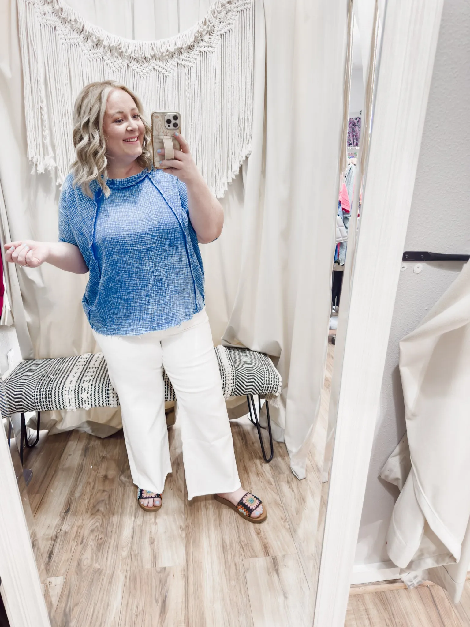 Cinda high rise cropped straight white jeans