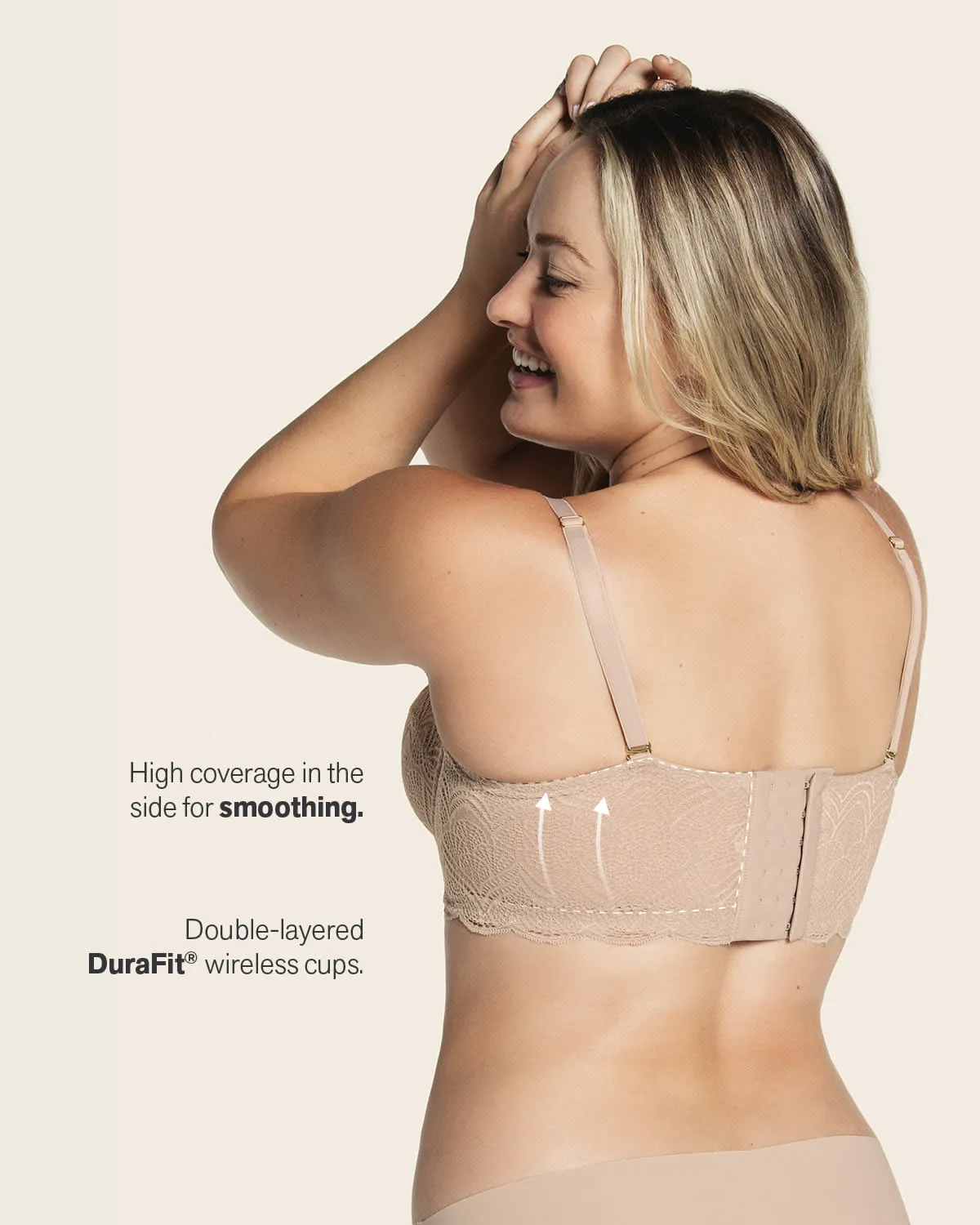 Convertible Balconette Lace Push Up Bra