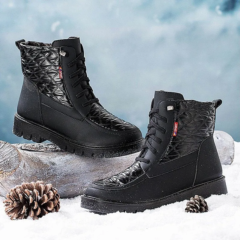 Cuzcare Women Plush Snow Boots Anti-slip Winter Orthopedic Shoes