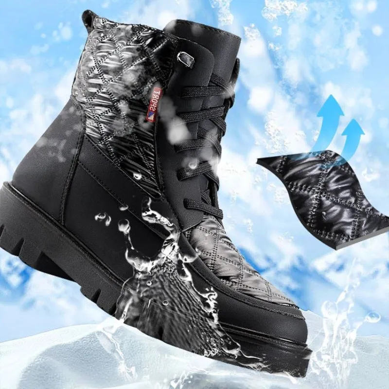 Cuzcare Women Plush Snow Boots Anti-slip Winter Orthopedic Shoes