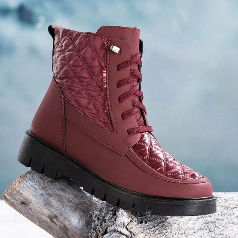 Cuzcare Women Plush Snow Boots Anti-slip Winter Orthopedic Shoes