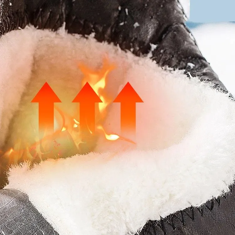 Cuzcare Women Plush Snow Boots Anti-slip Winter Orthopedic Shoes