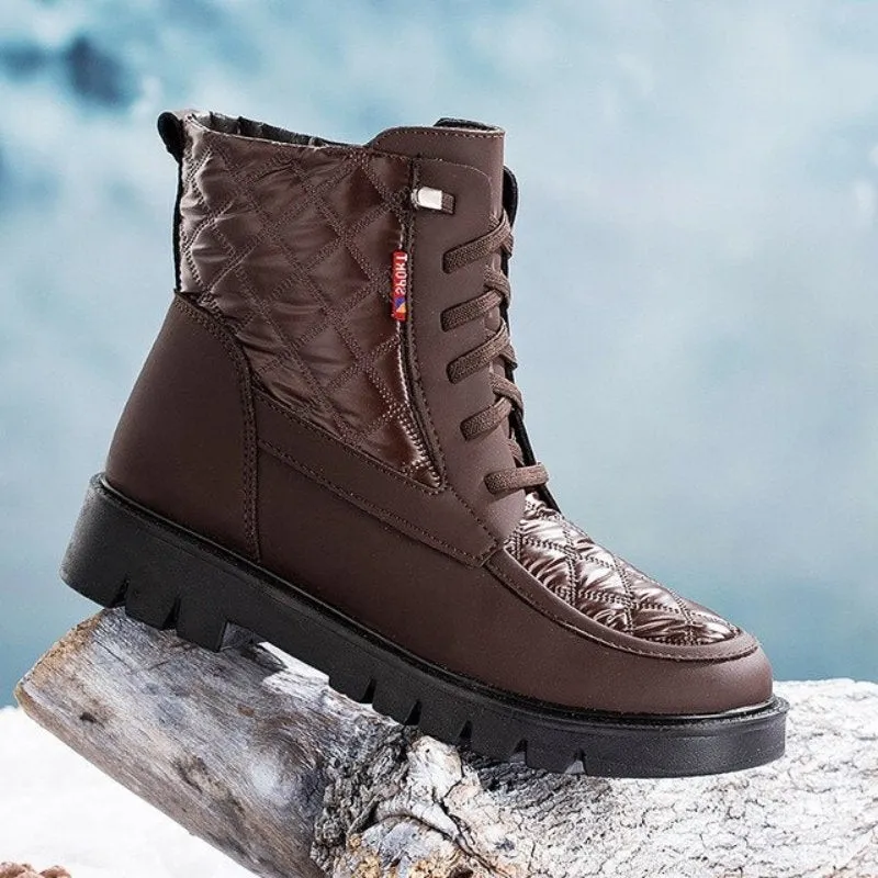 Cuzcare Women Plush Snow Boots Anti-slip Winter Orthopedic Shoes