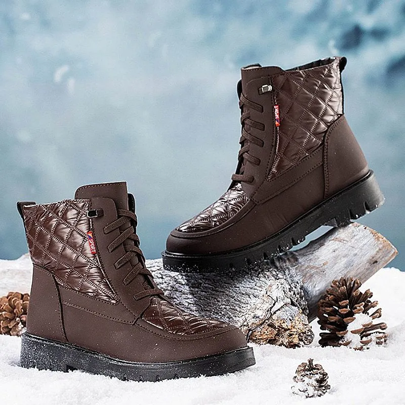 Cuzcare Women Plush Snow Boots Anti-slip Winter Orthopedic Shoes
