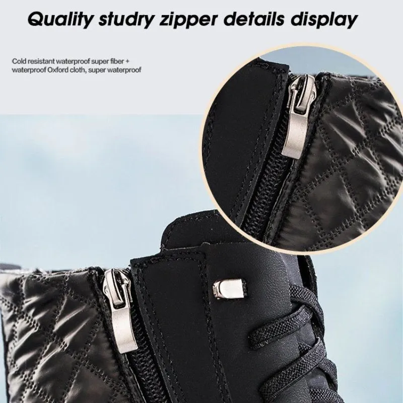 Cuzcare Women Plush Snow Boots Anti-slip Winter Orthopedic Shoes