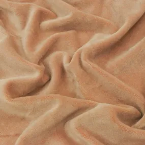 Dusty Peach Soft Stretch Velour Knit Fabric