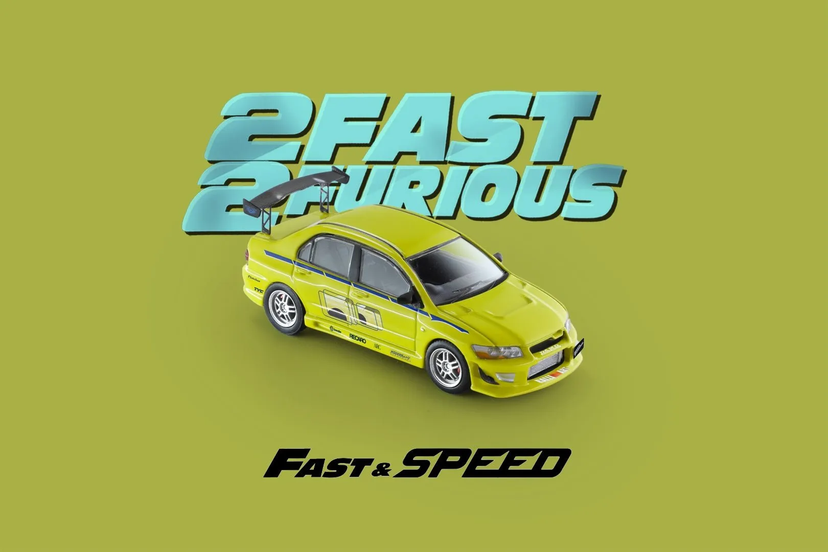 Fast Speed FS - 1:64  fast & furious Lancer four-door sports car, Evolution EVO VII 7th generation diecast model.
