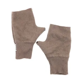 Fingerless Mittens |  Brown