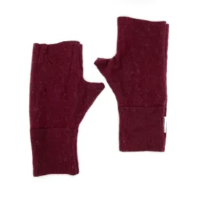 Fingerless Mittens | Burgundy