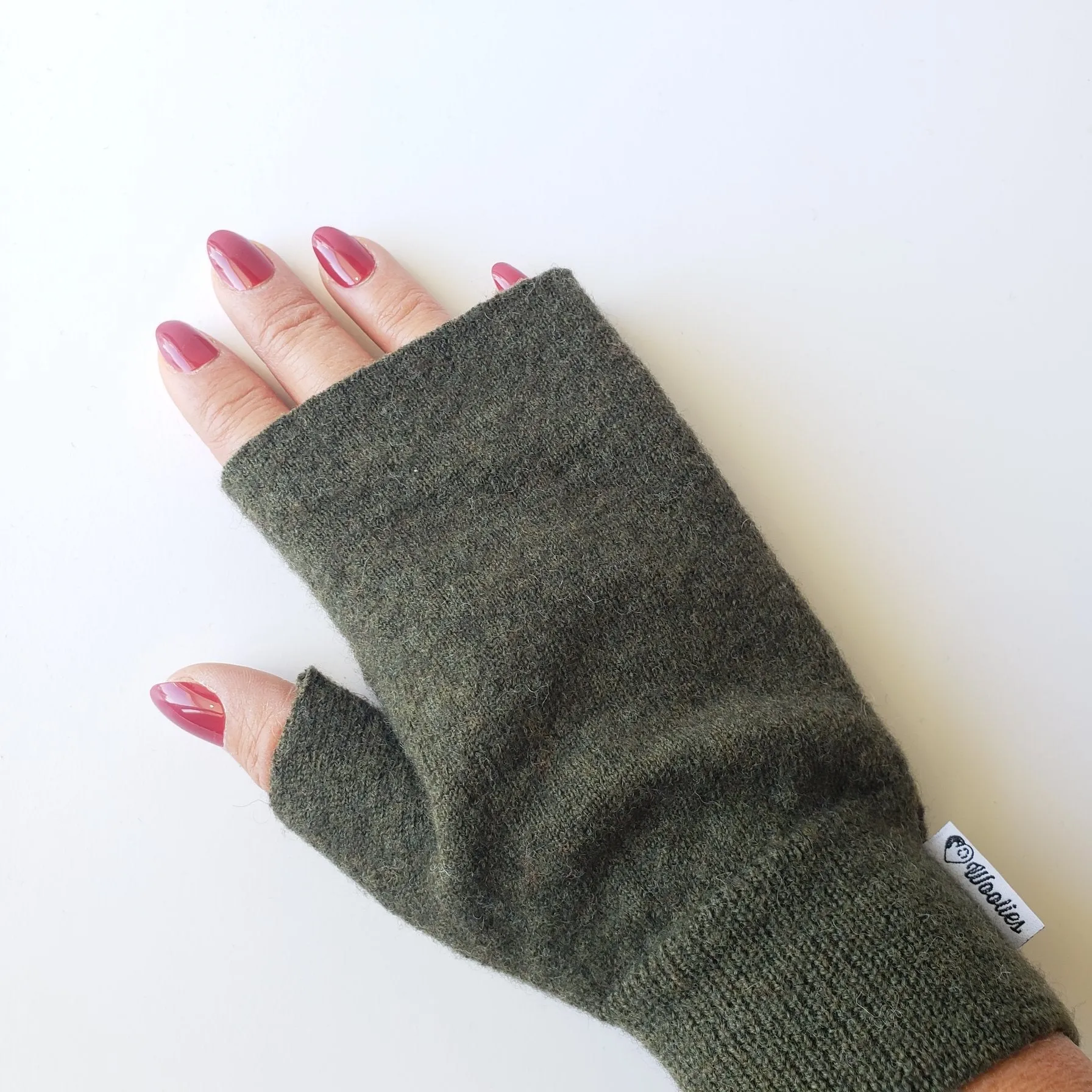 Fingerless Mittens |  Chocolate Brown