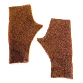 Fingerless Mittens |  Chocolate Brown