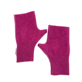 Fingerless Mittens | Dark Pink