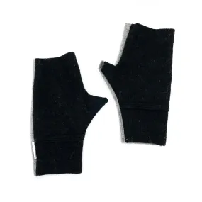 Fingerless Mittens | Grey & Black