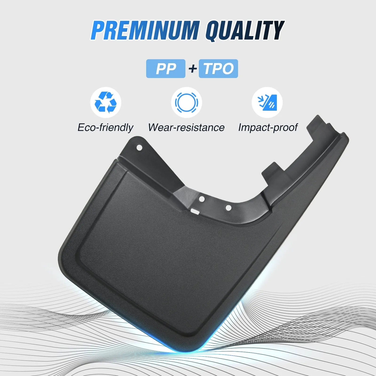 Front & Rear Set Mud Flaps for Ford F150 2021 2022 2023 2024 2025