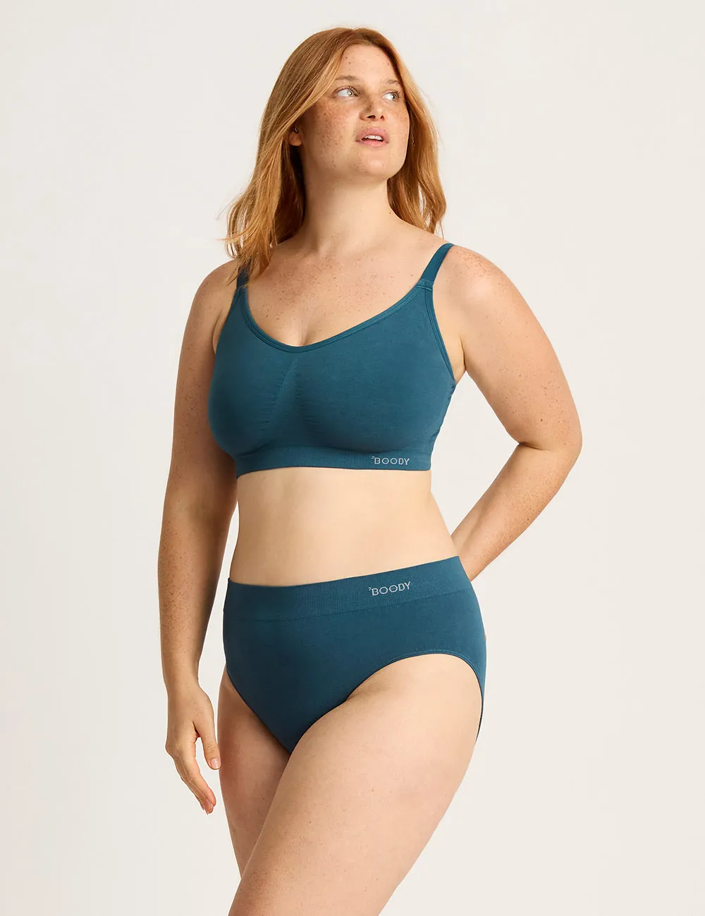 Full Bust Wireless Bra - Teal