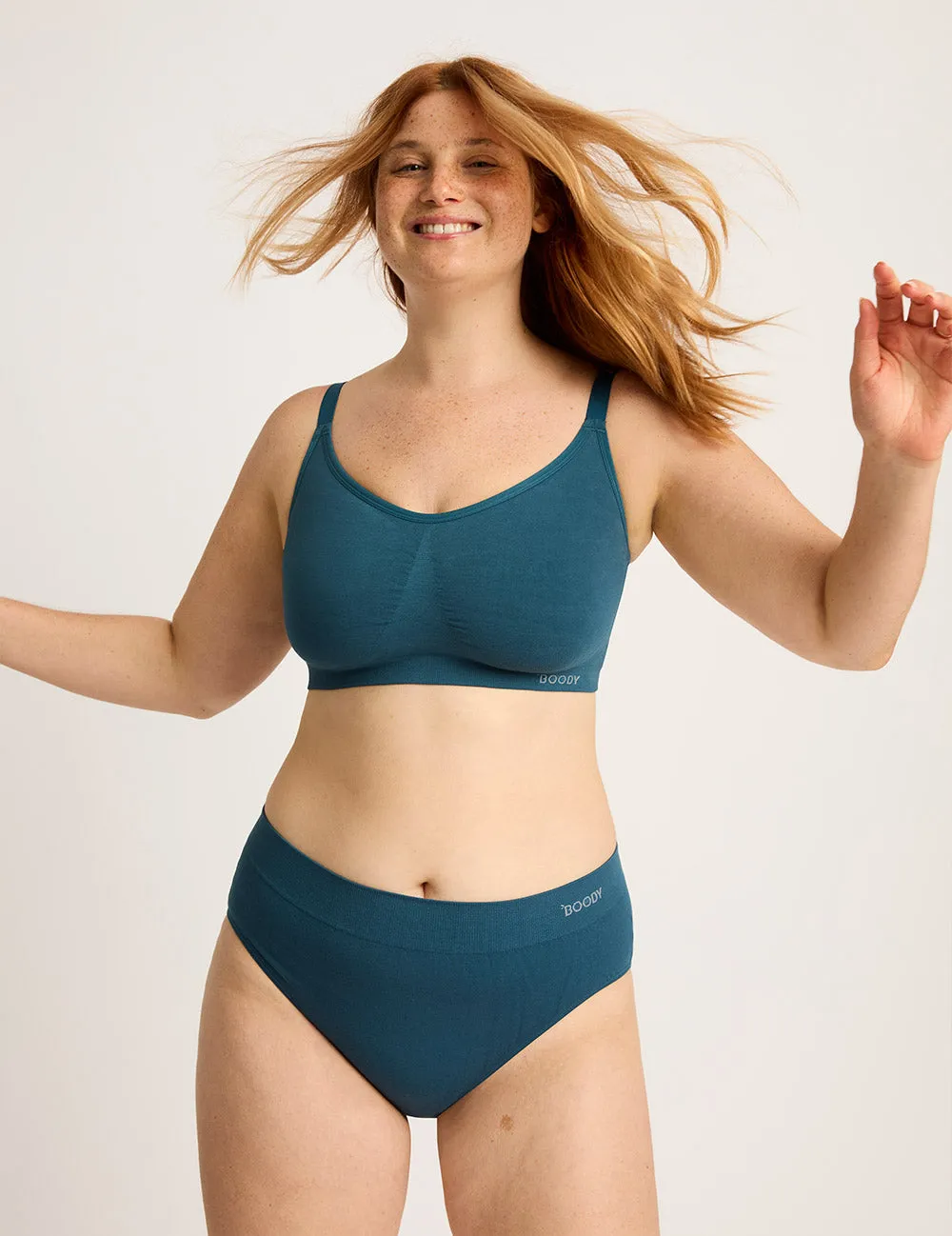 Full Bust Wireless Bra - Teal