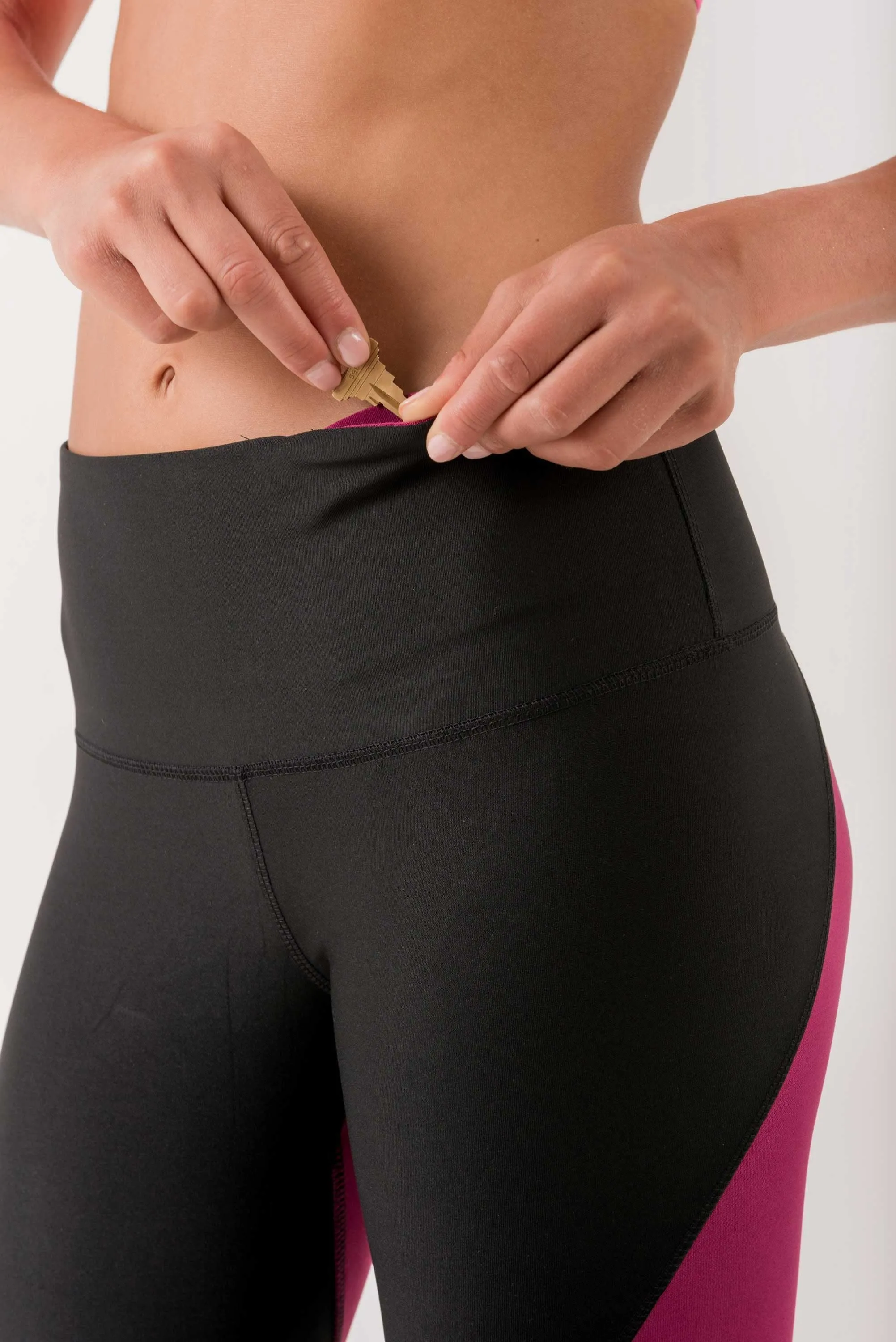 Full Length Color Block Mid Rise Lightweight Yoga Leggings