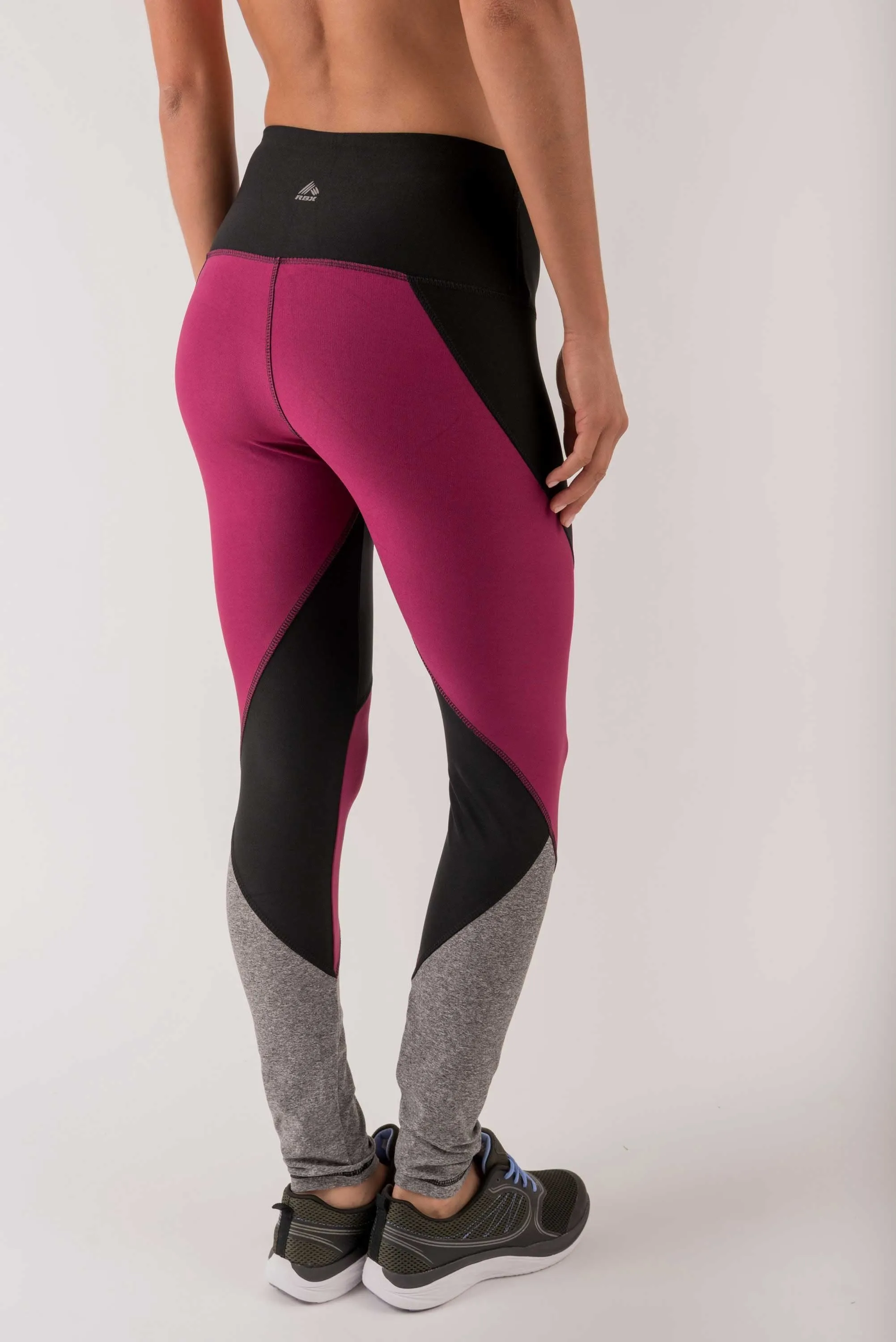 Full Length Color Block Mid Rise Lightweight Yoga Leggings