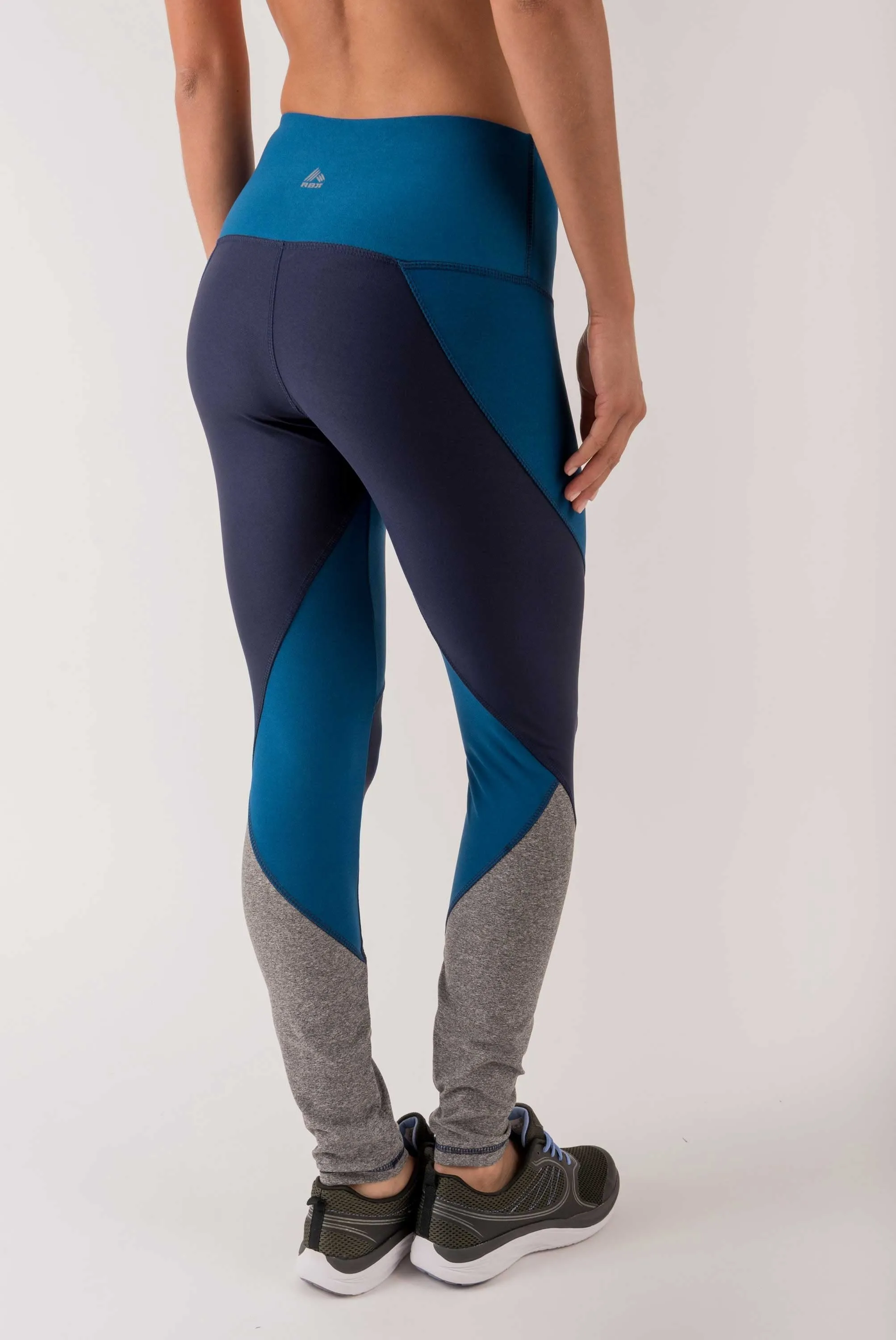 Full Length Color Block Mid Rise Lightweight Yoga Leggings