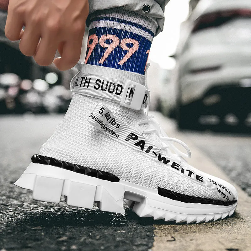 High-top sports shoes
