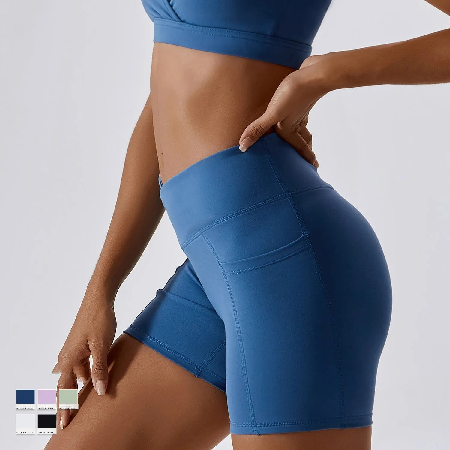 High Waist Fitness Shorts Women Tight Cycling Yoga Shorts