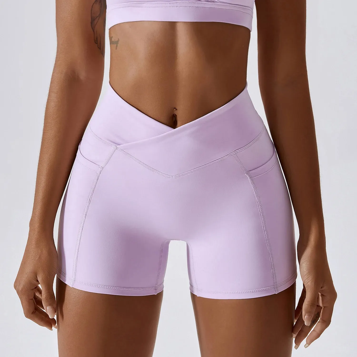 High Waist Fitness Shorts Women Tight Cycling Yoga Shorts