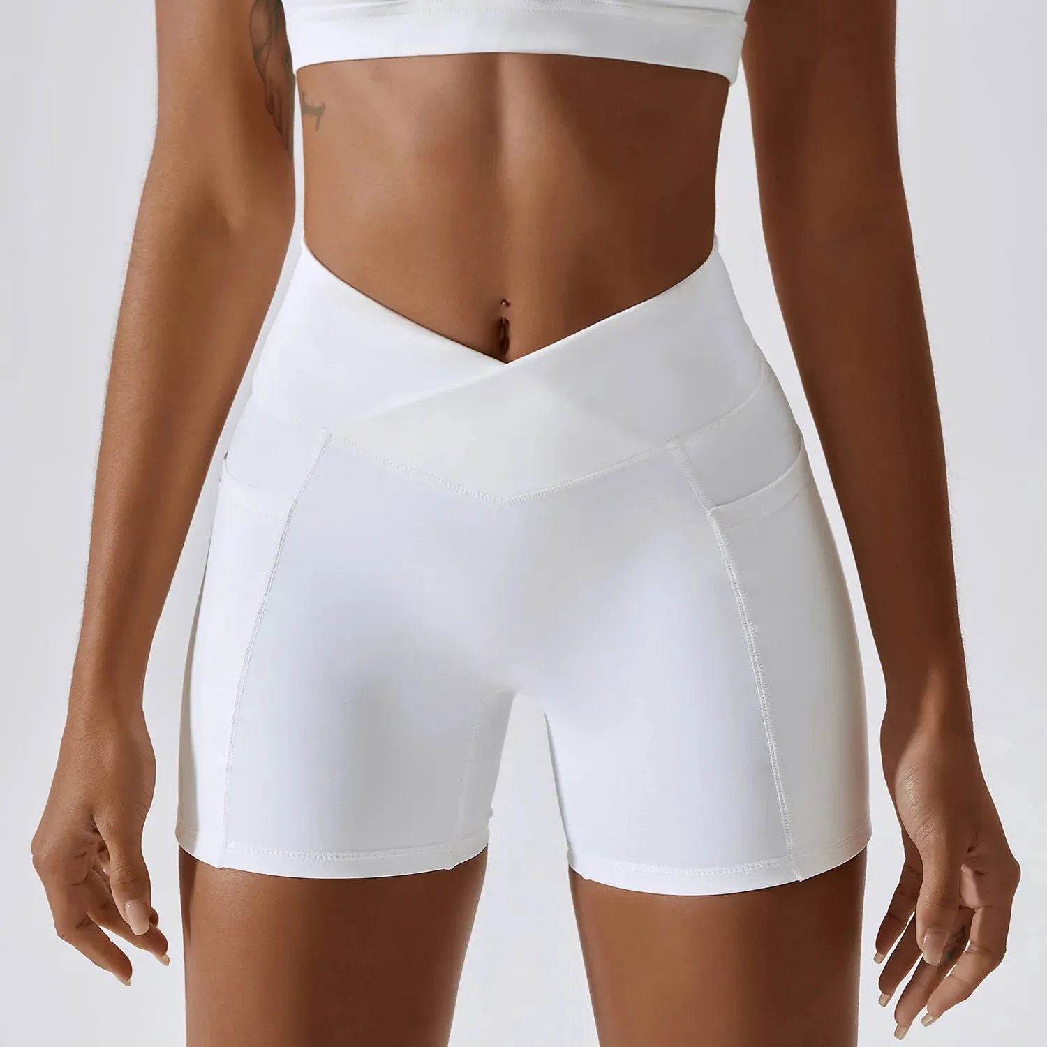 High Waist Fitness Shorts Women Tight Cycling Yoga Shorts