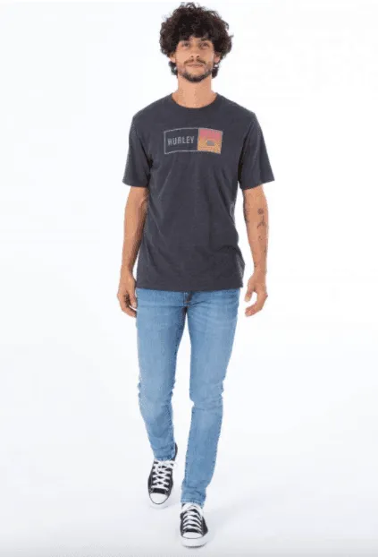 Hurley Everyday Sunbox Tee Heather Black