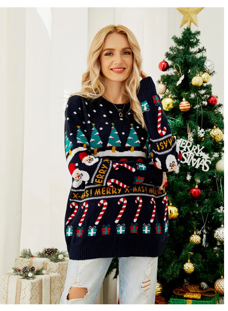 Janice New Year Christmas Loose Women Sweater