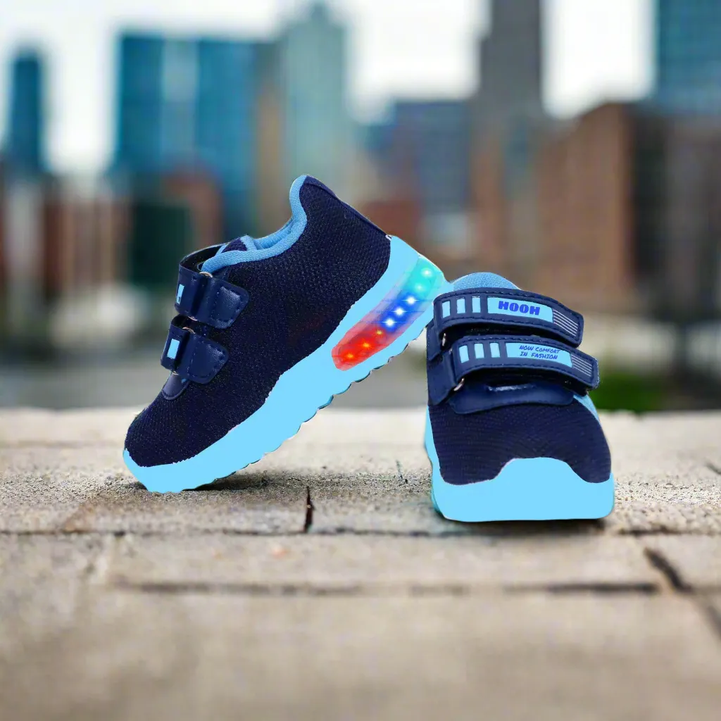 Kids LED Canvas Shoes for Baby Boys and Girls COLOUR SOLE