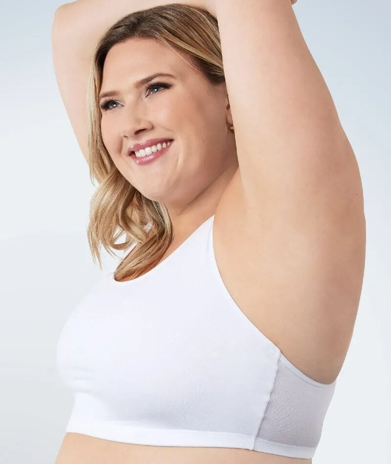 Leading Lady Wirefree Crop Top - White