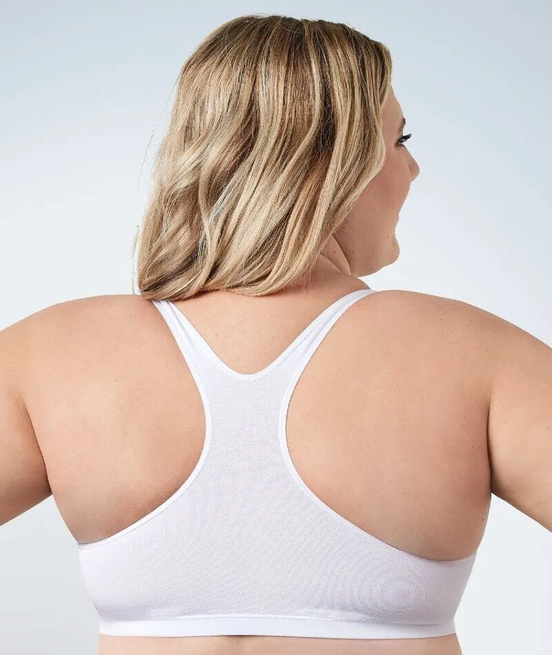 Leading Lady Wirefree Crop Top - White