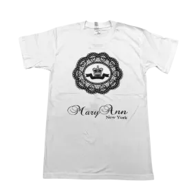 MARYANN Tshirt Mens Small-Large White Logo