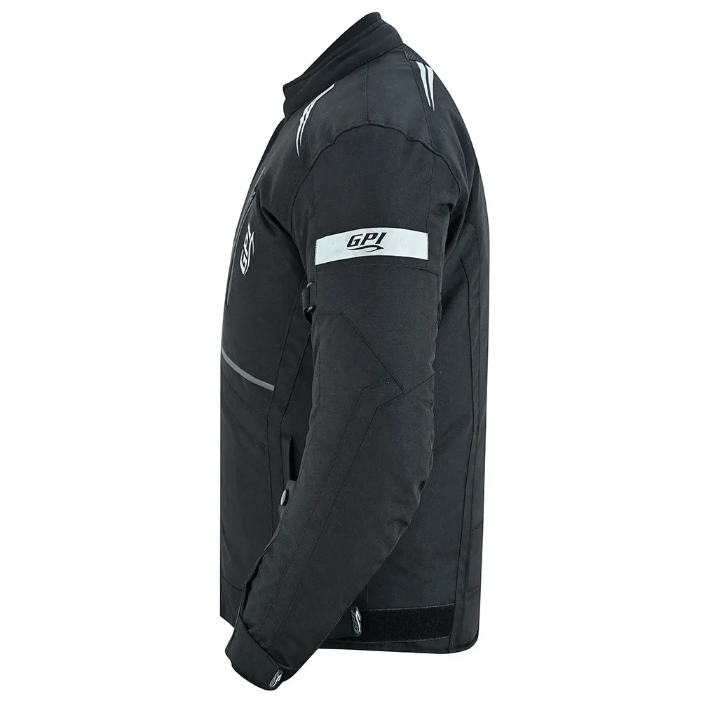 Men’s All-Season High Premium Quality Soft Adjustable Motorcycle Jacket with 4 Pockets – Black